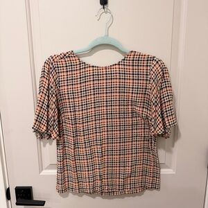 a new day Plaid Blouse